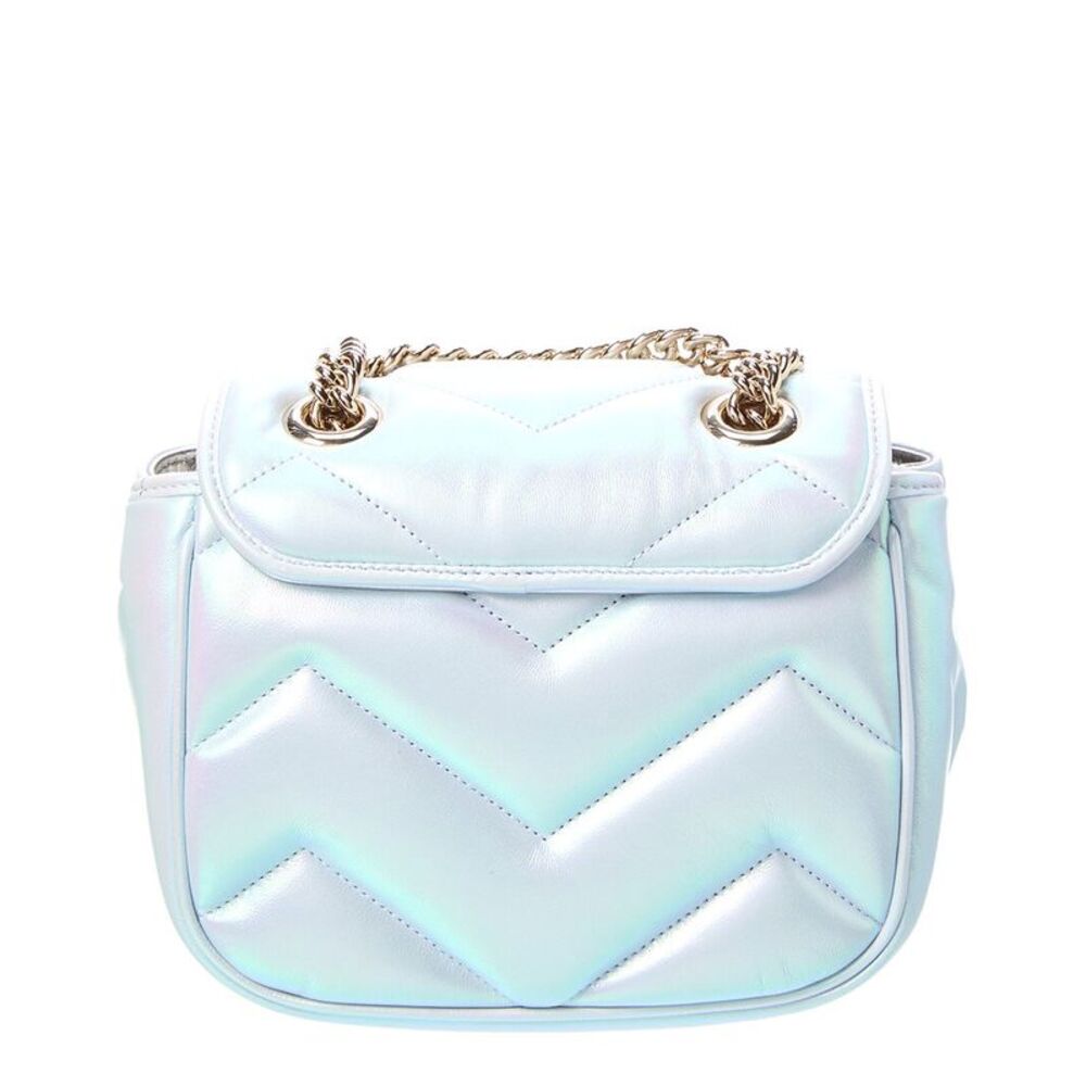 Gucci Gg Marmont Mini Matelasse Leather Shoulder Bag, Blue - Picture 2 of 4